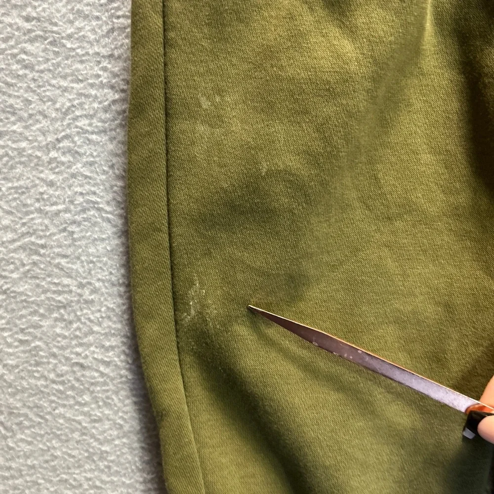 Nike Pullover Hoodie Mens XXL Olive Green Orange Box Logo Sweatshirt Swoosh